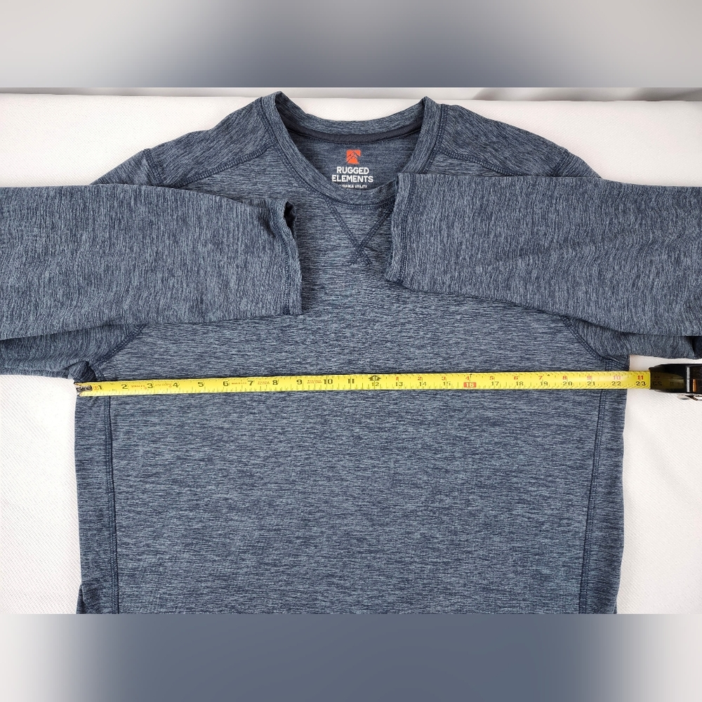 Rugged Elements Men's Long Sleeve Crew Neck Tee, Gray Blue, Size Large - Picture 8 of 10